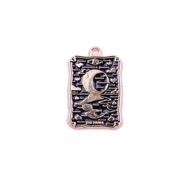 PandaHall Alloy Enamel Pendants, Golden, Rectangle with Tarot Charm, Moon, 28x18mm Alloy+Enamel Moon Black
PandaHall Alloy Enamel Pendants, Golden, Rectangle with Tarot Charm, Moon, 28x18mm Alloy+Enamel Moon Black