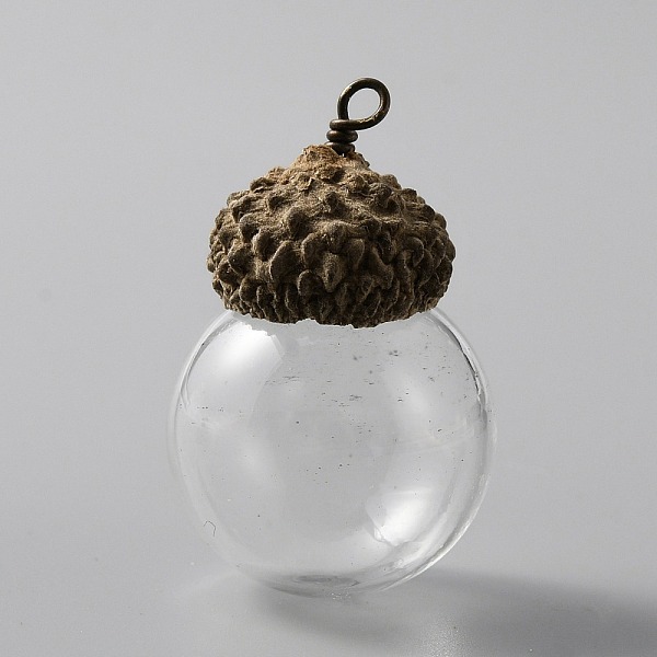 PandaHall Glass Ball Pendants, with Natural Acorn Shell Cap, Autumn Theme, Clear, 40x25.5mm, Hole: 2mm Glass Food Clear
PandaHall Glass Ball Pendants, with Natural Acorn Shell Cap, Autumn Theme, Clear, 40x25.5mm, Hole: 2mm Glass Food Clear
