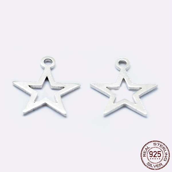 PandaHall 925 Sterling Silver Charms, Star, Silver, 11x9.5x0.8mm, Hole: 1mm Sterling Silver Star Silver
PandaHall 925 Sterling Silver Charms, Star, Silver, 11x9.5x0.8mm, Hole: 1mm Sterling Silver Star Silver