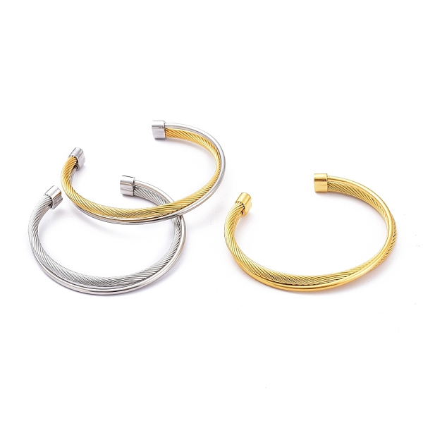 PandaHall 304 Stainless Steel Cuff Bangles, Torque Bangles, Twist, Mixed Color, 2-1/4 inch(5.6cm) 304 Stainless Steel
PandaHall 304 Stainless Steel Cuff Bangles, Torque Bangles, Twist, Mixed Color, 2-1/4 inch(5.6cm) 304 Stainless Steel