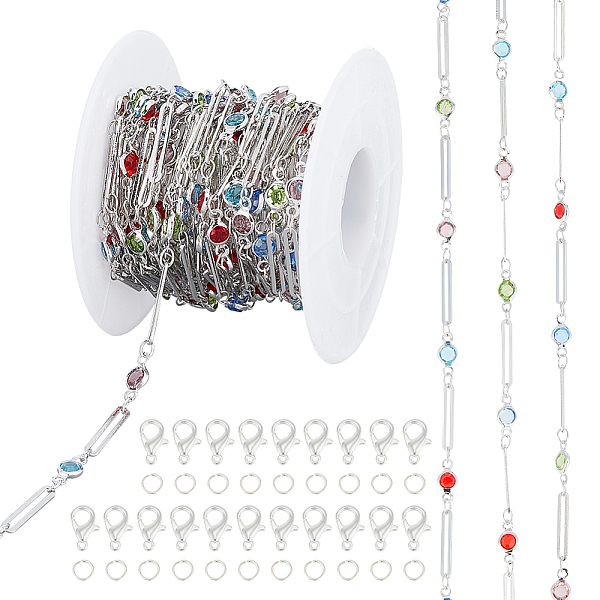 PandaHall BENECREAT 16.4 Feet Plated Brass Chain Paper Clip Chain Acrylic Rhinestone Chain Link with 20pcs Lobster Clasp & 40pcs Jump Rings...
PandaHall BENECREAT 16.4 Feet Plated Brass Chain Paper Clip Chain Acrylic Rhinestone Chain Link with 20pcs Lobster Clasp & 40pcs Jump Rings...