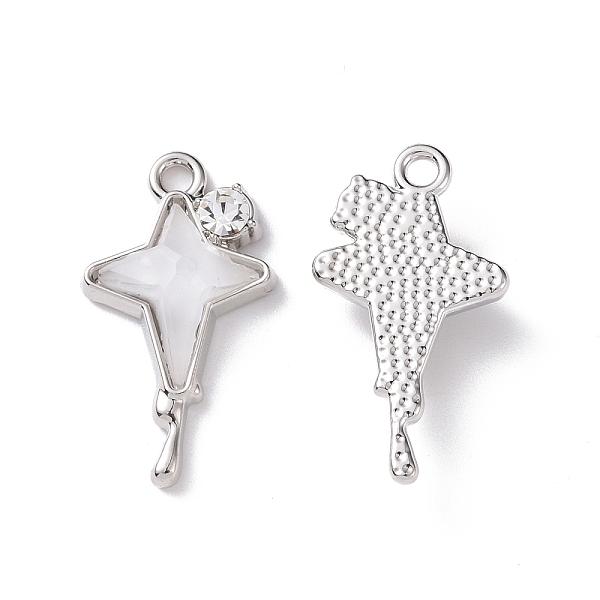 PandaHall Alloy Micro Pave Cubic Zirconia Pendants, with Resin Cabochons, Star, Platinum, 22x13x5mm, Hole: 1.6mm Alloy+Cubic Zirconia Star
PandaHall Alloy Micro Pave Cubic Zirconia Pendants, with Resin Cabochons, Star, Platinum, 22x13x5mm, Hole: 1.6mm Alloy+Cubic Zirconia Star