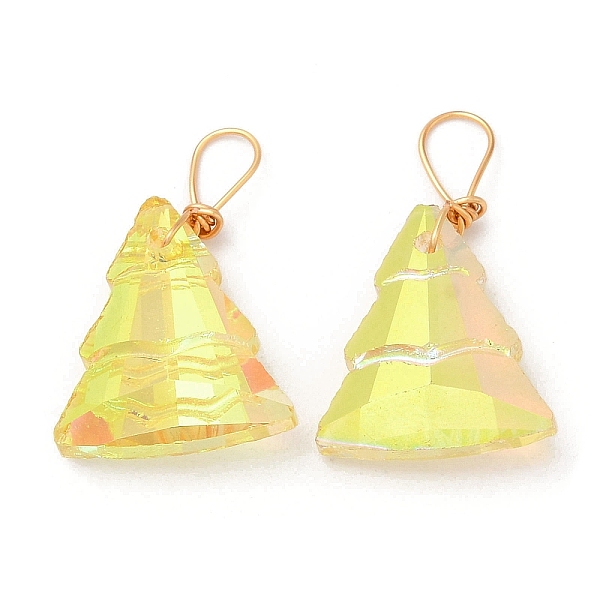 PandaHall Glass Pendants, with Light Gold Brass Loops, Christmas Tree Charms, Yellow, 21~22x13~13.5x5~5.5mm, Hole: 5x3.5mm Brass+Glass...
PandaHall Glass Pendants, with Light Gold Brass Loops, Christmas Tree Charms, Yellow, 21~22x13~13.5x5~5.5mm, Hole: 5x3.5mm Brass+Glass...