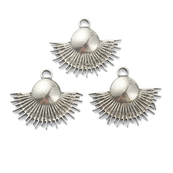 PandaHall 304 Stainless Steel Pendants, Fan, Stainless Steel Color, 18x21x3mm, Hole: 2mm 304 Stainless Steel Fan
PandaHall 304 Stainless Steel Pendants, Fan, Stainless Steel Color, 18x21x3mm, Hole: 2mm 304 Stainless Steel Fan