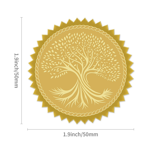 PandaHall Self Adhesive Gold Foil Embossed Stickers, Medal Decoration Sticker, Tree of Life Pattern, 5x5cm Metal Tree of Life Gold
PandaHall Self Adhesive Gold Foil Embossed Stickers, Medal Decoration Sticker, Tree of Life Pattern, 5x5cm Metal Tree of Life Gold