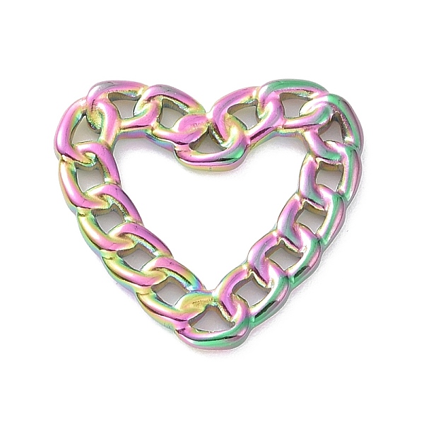 PandaHall Ion Plating(IP) Rainbow Color 304 Stainless Steel Linking Rings, Curb Chain Style, Heart, 20.5x22x2mm, Inner Diameter: 9x12.5mm...
PandaHall Ion Plating(IP) Rainbow Color 304 Stainless Steel Linking Rings, Curb Chain Style, Heart, 20.5x22x2mm, Inner Diameter: 9x12.5mm...