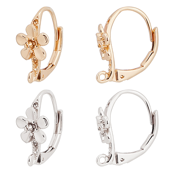PandaHall Beebeecraft 24Pcs 2 Colors Brass Leverback Earring Findings, with Horizontal Loop, Flower, Platinum & Golden, 17x8mm, Hole: 1.5mm...
PandaHall Beebeecraft 24Pcs 2 Colors Brass Leverback Earring Findings, with Horizontal Loop, Flower, Platinum & Golden, 17x8mm, Hole: 1.5mm...
