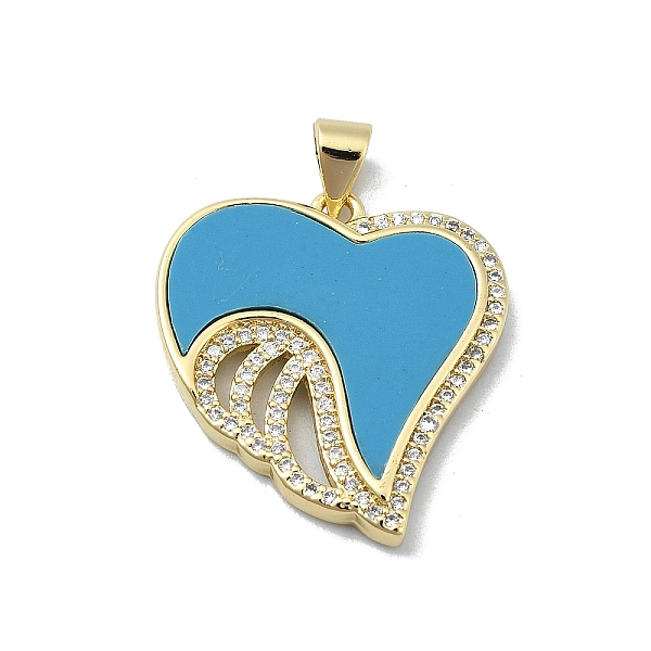 PandaHall Brass Micro Pave Clear Cubic Zirconia Pendants, with Synthetic Blue Turquoise, Real 18K Gold Plated, Heart, 24.5x21.5x3mm, Hole...
PandaHall Brass Micro Pave Clear Cubic Zirconia Pendants, with Synthetic Blue Turquoise, Real 18K Gold Plated, Heart, 24.5x21.5x3mm, Hole...