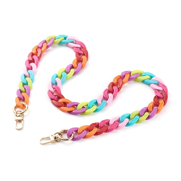 PandaHall Bag Handles, with Colorful Acrylic Linking Rings Chains, Golden Alloy Swivel Clasps and Spring Gate Rings, for Bag Straps...
PandaHall Bag Handles, with Colorful Acrylic Linking Rings Chains, Golden Alloy Swivel Clasps and Spring Gate Rings, for Bag Straps...