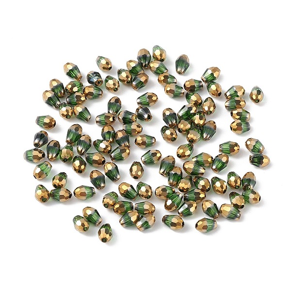 PandaHall Electroplate Glass Beads, Half Golden Plated, Faceted, Teardrop, Sea Green, 6x4x4mm, Hole: 1mm, about 500pcs/bag Glass Teardrop
PandaHall Electroplate Glass Beads, Half Golden Plated, Faceted, Teardrop, Sea Green, 6x4x4mm, Hole: 1mm, about 500pcs/bag Glass Teardrop