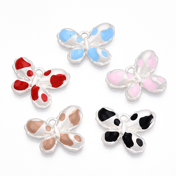 PandaHall Alloy Enamel Pendants, Lead Free & Cadmium Free, Matte Silver Color, Butterfly Charm, Mixed Color, 15.5x19x4mm, Hole: 1.6mm..., Multicolor
PandaHall Alloy Enamel Pendants, Lead Free & Cadmium Free, Matte Silver Color, Butterfly Charm, Mixed Color, 15.5x19x4mm, Hole: 1.6mm..., Multicolor