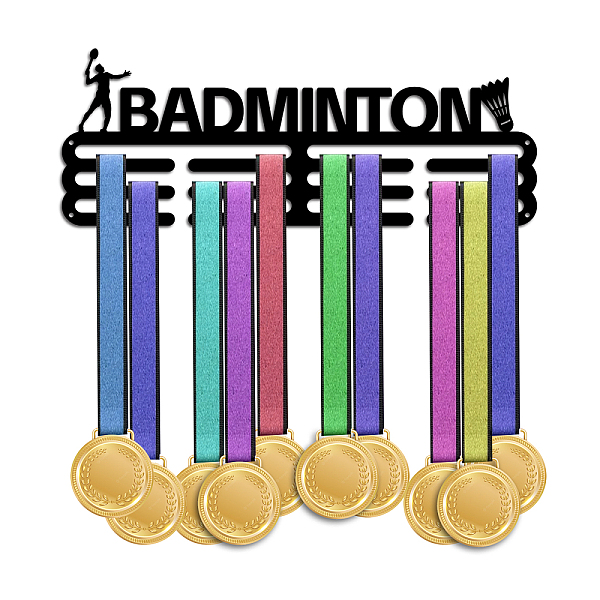 PandaHall Fashion Iron Medal Hanger Holder Display Wall Rack, with Screws, Word Badminton, Sports Themed Pattern, 150x400mm Iron Sports
PandaHall Fashion Iron Medal Hanger Holder Display Wall Rack, with Screws, Word Badminton, Sports Themed Pattern, 150x400mm Iron Sports