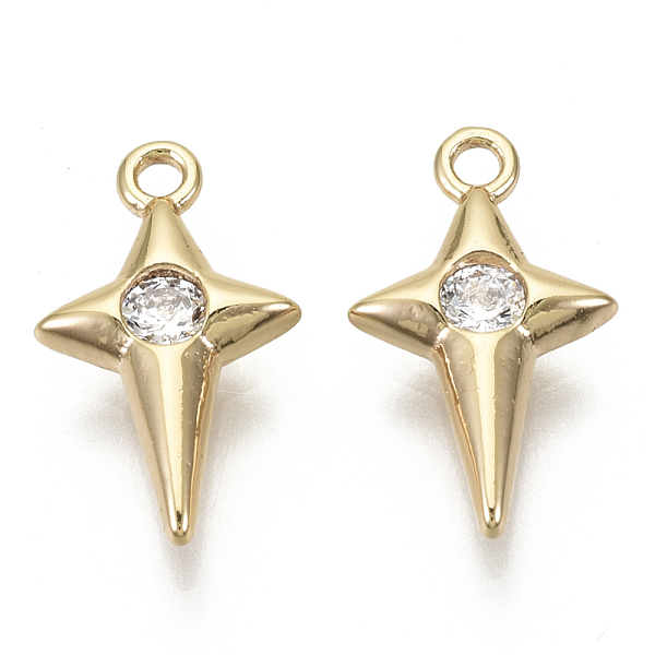 PandaHall Brass Micro Pave Cubic Zirconia Charms, Star, Nickel Free, Real 18K Gold Plated, Clear, 14x8x2.5mm, Hole: 1.2mm Brass+Cubic...
PandaHall Brass Micro Pave Cubic Zirconia Charms, Star, Nickel Free, Real 18K Gold Plated, Clear, 14x8x2.5mm, Hole: 1.2mm Brass+Cubic...