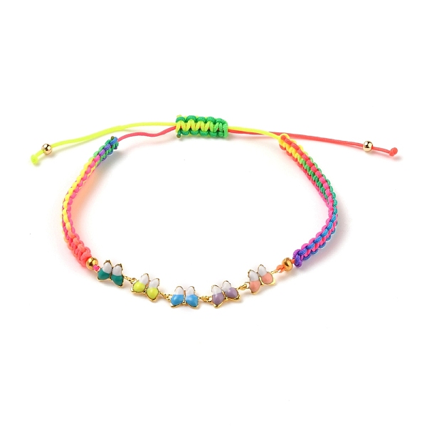 PandaHall Adjustable Nylon Thread Braided Bead Bracelets, with Butterfly Brass Enamel Links and Brass Round Beads, Colorful, Real 18K Gold...
PandaHall Adjustable Nylon Thread Braided Bead Bracelets, with Butterfly Brass Enamel Links and Brass Round Beads, Colorful, Real 18K Gold...