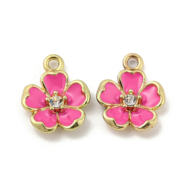 PandaHall Alloy Enamel Pendants, with Rhinestone, Golden, Flower Charm, Hot Pink, 16x12.5x3mm, Hole: 1.8mm Alloy Rhinestone+Enamel Flower..., Clear
PandaHall Alloy Enamel Pendants, with Rhinestone, Golden, Flower Charm, Hot Pink, 16x12.5x3mm, Hole: 1.8mm Alloy Rhinestone+Enamel Flower..., Clear