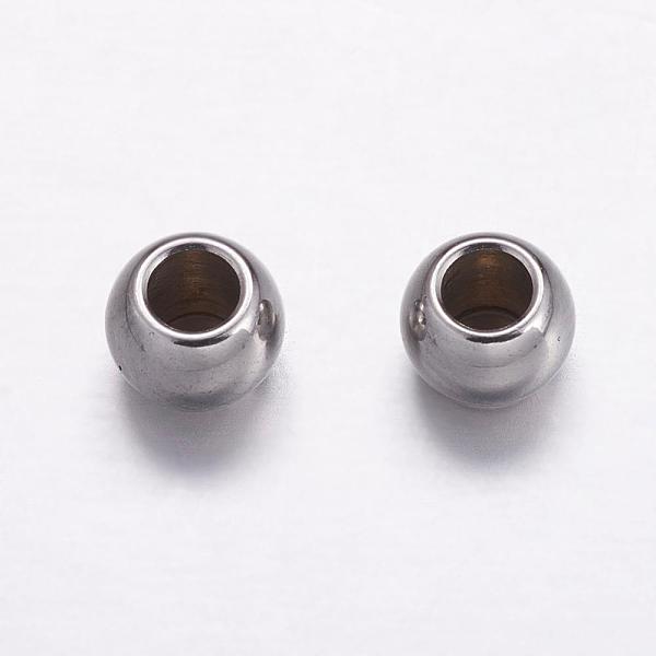 PandaHall 304 Stainless Steel Spacer Beads, Round, Stainless Steel Color, Hole: 2mm, 5x4.5mm 304 Stainless Steel Round
PandaHall 304 Stainless Steel Spacer Beads, Round, Stainless Steel Color, Hole: 2mm, 5x4.5mm 304 Stainless Steel Round