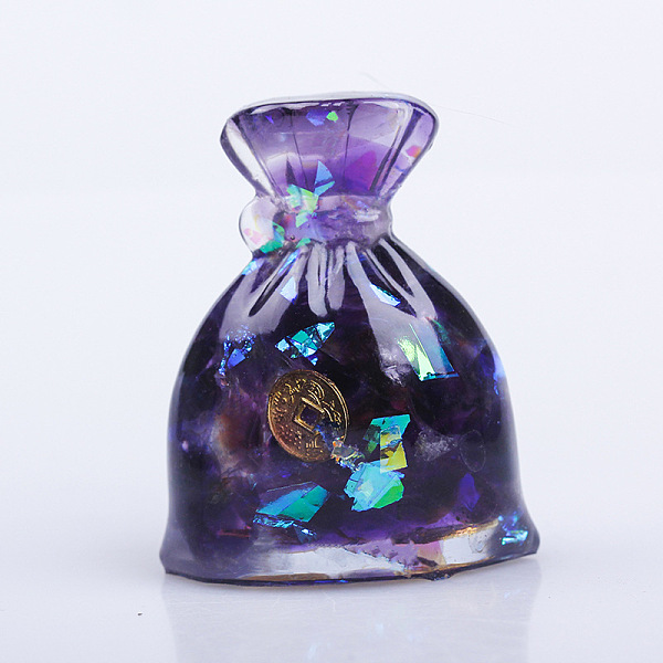 PandaHall Resin Money Bag Display Decoration, with Natural Amethyst Chips inside Statues for Home Office Decorations, 46x25x50mm Amethyst...
PandaHall Resin Money Bag Display Decoration, with Natural Amethyst Chips inside Statues for Home Office Decorations, 46x25x50mm Amethyst...