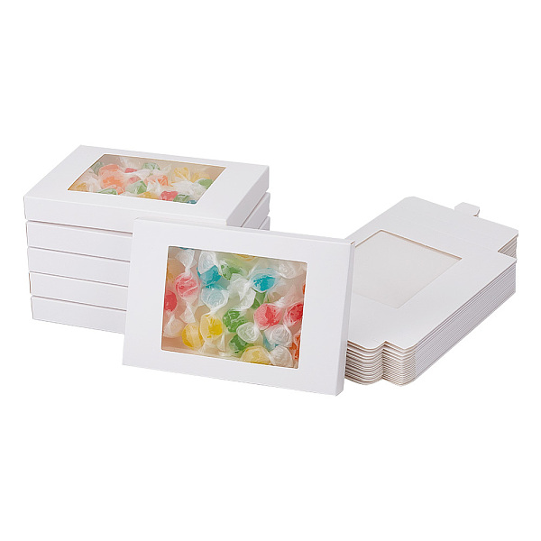 PandaHall Rectangle Paper Storage Boxes, with PVC Plastic Clear Window for Gift, White, 12.45x8.5x1.4cm Paper Rectangle White
PandaHall Rectangle Paper Storage Boxes, with PVC Plastic Clear Window for Gift, White, 12.45x8.5x1.4cm Paper Rectangle White