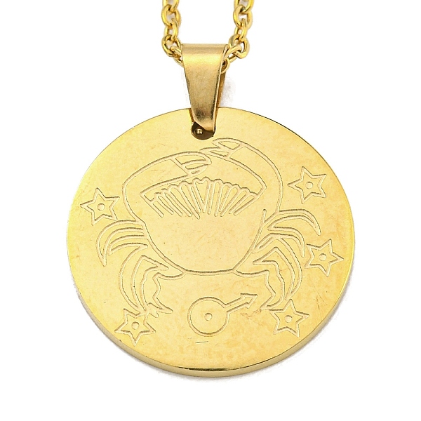 PandaHall Constellation Pendant Necklaces, 304 Stainless Steel Cable Chain Necklaces, Cancer, 19.96 inch(50.7cm) 304 Stainless Steel Cancer
PandaHall Constellation Pendant Necklaces, 304 Stainless Steel Cable Chain Necklaces, Cancer, 19.96 inch(50.7cm) 304 Stainless Steel Cancer