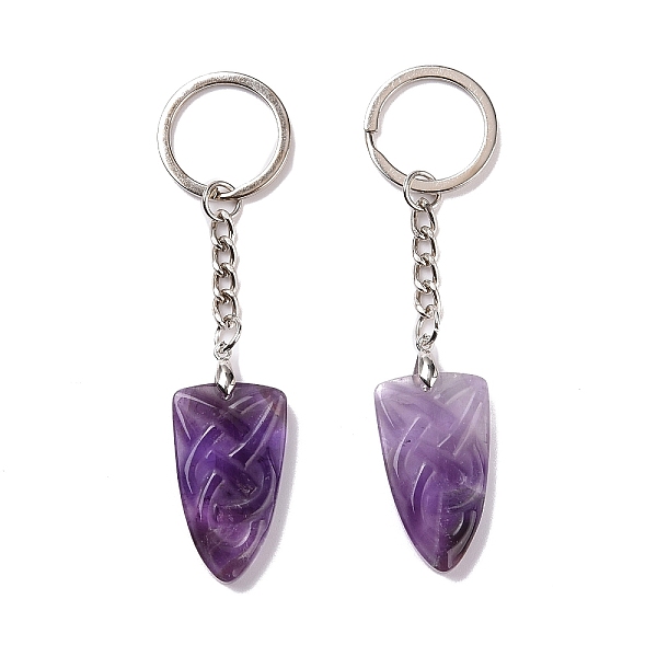 PandaHall Natural Amethyst Sailor's Knot Pendant Keychain, with Brass Keychain Ring, 9.5cm Amethyst Others
PandaHall Natural Amethyst Sailor's Knot Pendant Keychain, with Brass Keychain Ring, 9.5cm Amethyst Others