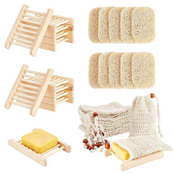 PandaHall AHANDMAKER 30 Packs Soap Saver Bag Holder Set Included 10pcs Natural Wooden Soap Case Holder 10pcs Oval PVC Soap Saver Pads 10pcs..., Multicolor
PandaHall AHANDMAKER 30 Packs Soap Saver Bag Holder Set Included 10pcs Natural Wooden Soap Case Holder 10pcs Oval PVC Soap Saver Pads 10pcs..., Multicolor
