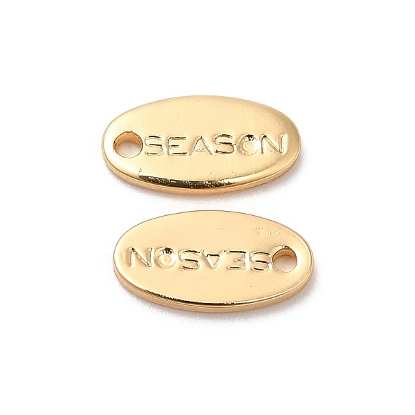 PandaHall Brass Charms, Oval with Word Season Charm, Real 18K Gold Plated, 9x5x1mm, Hole: 1mm Brass Oval
PandaHall Brass Charms, Oval with Word Season Charm, Real 18K Gold Plated, 9x5x1mm, Hole: 1mm Brass Oval