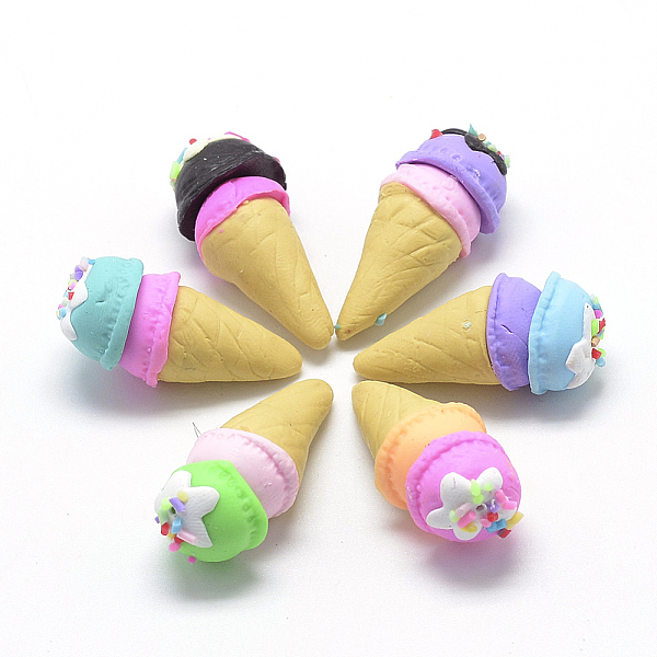PandaHall Handmade Polymer Clay Beads, No Hole, Ice Cream, Mixed Color, 30~35x14~16mm Polymer Clay Food Multicolor
PandaHall Handmade Polymer Clay Beads, No Hole, Ice Cream, Mixed Color, 30~35x14~16mm Polymer Clay Food Multicolor