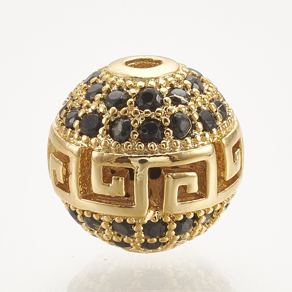 PandaHall Brass Micro Pave Cubic Zirconia Beads, Hollow, Round, Black, Golden, 10mm, Hole: 1.6mm Brass+Cubic Zirconia Round Black
PandaHall Brass Micro Pave Cubic Zirconia Beads, Hollow, Round, Black, Golden, 10mm, Hole: 1.6mm Brass+Cubic Zirconia Round Black