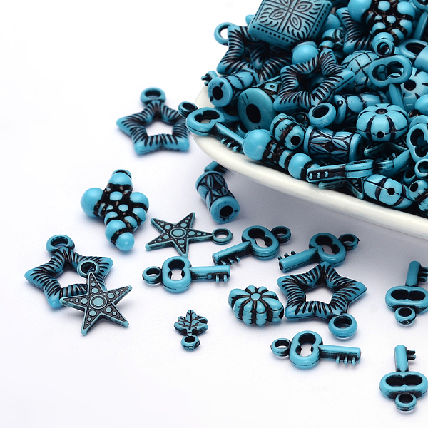 PandaHall Assorted Antique Style Acrylic Beads, For Jewelry Making, Mixed Shapes, Dodger Blue, 8~25x7~15x4~15mm, Hole: 1~3mm Acrylic Mixed...
PandaHall Assorted Antique Style Acrylic Beads, For Jewelry Making, Mixed Shapes, Dodger Blue, 8~25x7~15x4~15mm, Hole: 1~3mm Acrylic Mixed...