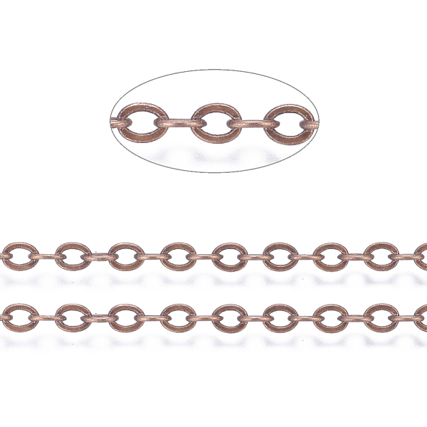 PandaHall Brass Flat Oval Cable Chains, Unwelded, with Spool, Cadmium Free & Nickel Free & Lead Free, Red Copper, 3.3x2.6x0.5mm, about...
PandaHall Brass Flat Oval Cable Chains, Unwelded, with Spool, Cadmium Free & Nickel Free & Lead Free, Red Copper, 3.3x2.6x0.5mm, about...