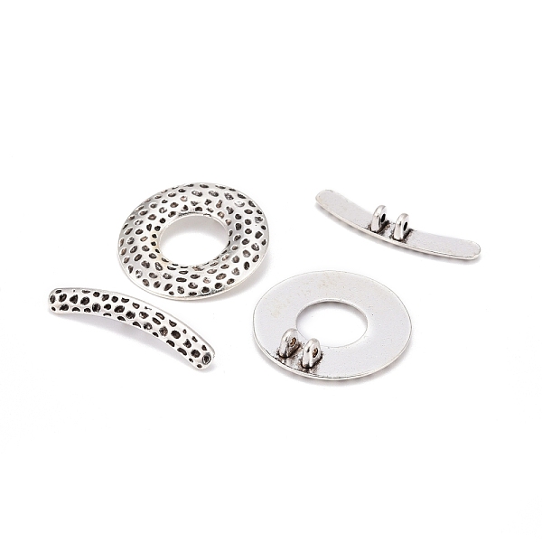 PandaHall Tibetan Style Alloy Toggle Clasps, Cadmium Free & Nickel Free & Lead Free, Donut, Antique Silver, 31mm, Hole: 1.5mm Alloy Donut
PandaHall Tibetan Style Alloy Toggle Clasps, Cadmium Free & Nickel Free & Lead Free, Donut, Antique Silver, 31mm, Hole: 1.5mm Alloy Donut