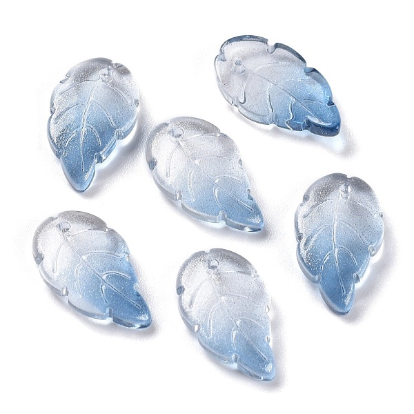 PandaHall Baking Paint Glass Pendants, Two Tone, with Glitter Gold Powder, Leaf, Steel Blue, 17.5x10x2.9mm, Hole: 1.2mm Glass Leaf
PandaHall Baking Paint Glass Pendants, Two Tone, with Glitter Gold Powder, Leaf, Steel Blue, 17.5x10x2.9mm, Hole: 1.2mm Glass Leaf