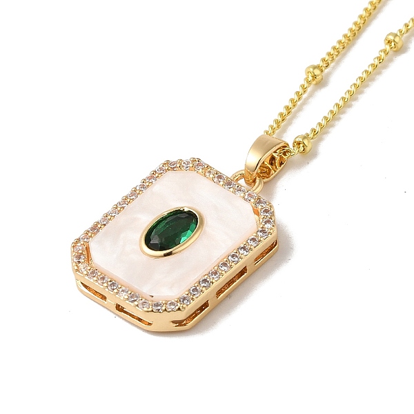 PandaHall Brass Micro Pave Clear Cubic Zirconia Pendants Necklaces, with Shell, Real 18K Gold Plated, Rectangle, 17.36 inch(44.1cm) Brass...
PandaHall Brass Micro Pave Clear Cubic Zirconia Pendants Necklaces, with Shell, Real 18K Gold Plated, Rectangle, 17.36 inch(44.1cm) Brass...