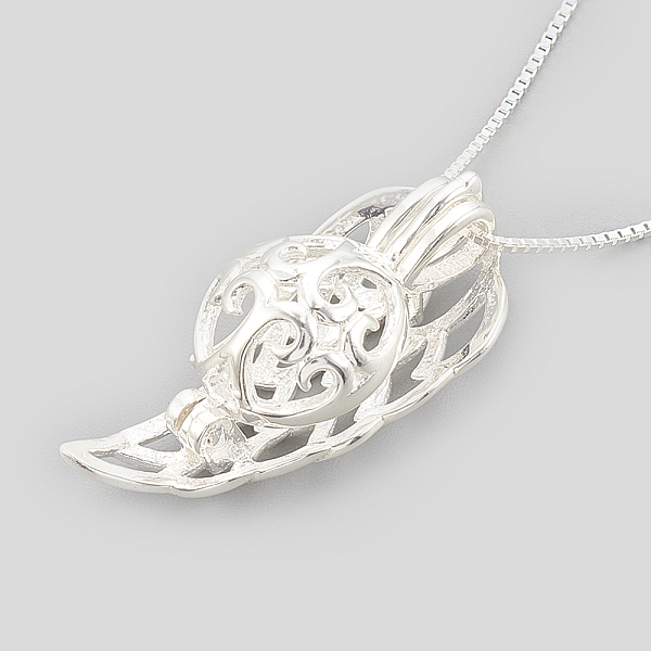 PandaHall 925 Sterling Silver Cage Pendant Necklaces, with 925 Stamp, Wing, Silver, 16 inch(40.5cm)), Inner Measure: 8.5x7.5mm Sterling...
PandaHall 925 Sterling Silver Cage Pendant Necklaces, with 925 Stamp, Wing, Silver, 16 inch(40.5cm)), Inner Measure: 8.5x7.5mm Sterling...