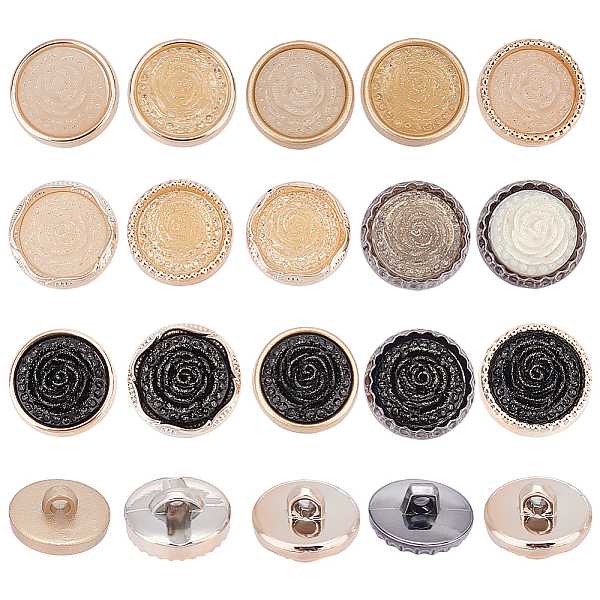 PandaHall Olycraft 120Pcs 15 Style Resin Buttons, 1-Hole, with Gold Foil and Plastic Findings, Flat Round with Rose Pattern, Mixed Color..., Multicolor
PandaHall Olycraft 120Pcs 15 Style Resin Buttons, 1-Hole, with Gold Foil and Plastic Findings, Flat Round with Rose Pattern, Mixed Color..., Multicolor