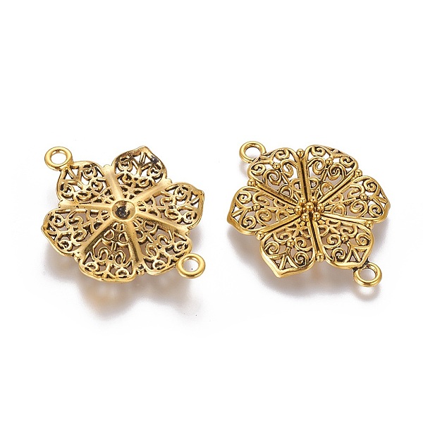 PandaHall Tibetan Style Links connectors, Lead Free , Flower, Antique Golden, 41x28x3mm, Hole: 3mm Alloy Flower
PandaHall Tibetan Style Links connectors, Lead Free , Flower, Antique Golden, 41x28x3mm, Hole: 3mm Alloy Flower