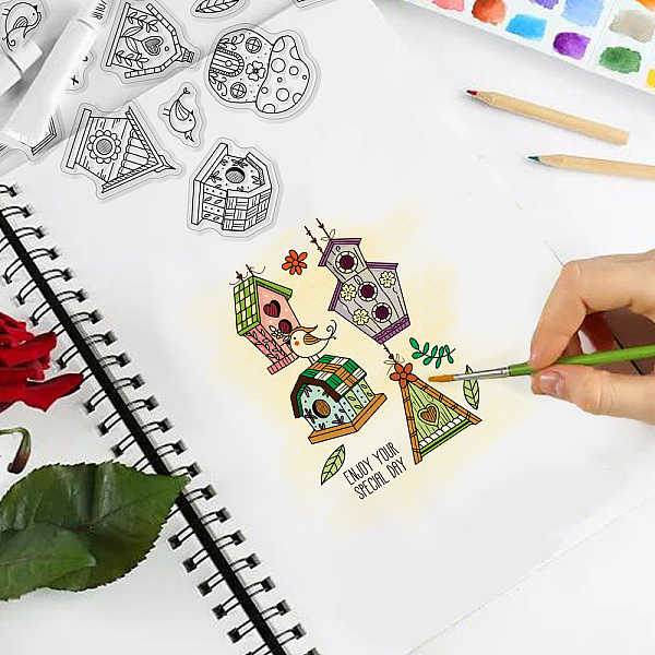 PandaHall GLOBLELAND Bird and Nest Clear Stamps for DIY Scrapbooking Decor Birds House Transparent Silicone Stamps for Making Cards Photo...
PandaHall GLOBLELAND Bird and Nest Clear Stamps for DIY Scrapbooking Decor Birds House Transparent Silicone Stamps for Making Cards Photo...