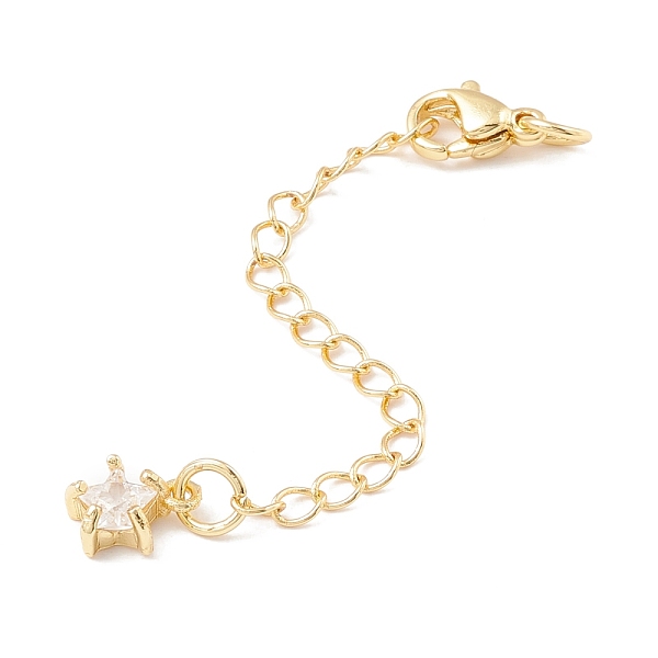 PandaHall Brass Micro Pave Cubic Zirconia Chain Extender, with Stainless Steel Lobster Claw Clasps and Star Charm, Long-Lasting Plated..., Clear
PandaHall Brass Micro Pave Cubic Zirconia Chain Extender, with Stainless Steel Lobster Claw Clasps and Star Charm, Long-Lasting Plated..., Clear