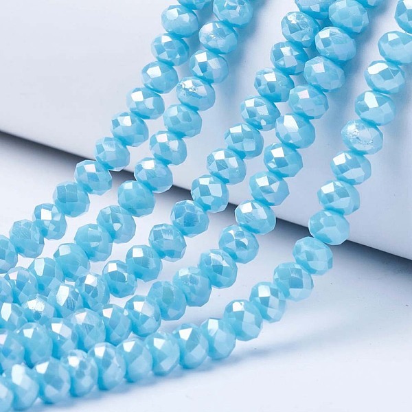 PandaHall Electroplate Glass Beads Strands, Opaque Solid Color, AB Color Plated, Faceted, Rondelle, Deep Sky Blue, 10x8mm, Hole: 1mm, about...
PandaHall Electroplate Glass Beads Strands, Opaque Solid Color, AB Color Plated, Faceted, Rondelle, Deep Sky Blue, 10x8mm, Hole: 1mm, about...