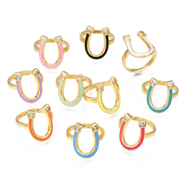 PandaHall Adjustable Brass Micro Pave Cubic Zirconia Finger Rings, Initial Letter U with Enamel, Real 16K Gold Plated, Cadmium Free & Nickel..., Multicolor
PandaHall Adjustable Brass Micro Pave Cubic Zirconia Finger Rings, Initial Letter U with Enamel, Real 16K Gold Plated, Cadmium Free & Nickel..., Multicolor