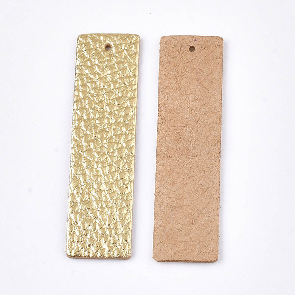 PandaHall Eco-Friendly Cowhide Big Pendants, Rectangle, Light Khaki, 50x13x1.5mm, Hole: 1mm Leather Rectangle
PandaHall Eco-Friendly Cowhide Big Pendants, Rectangle, Light Khaki, 50x13x1.5mm, Hole: 1mm Leather Rectangle