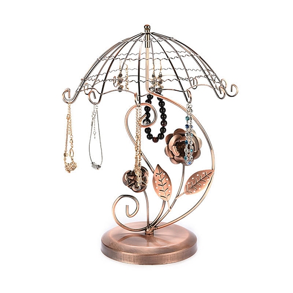 PandaHall Rotatable Umbrella Iron Earring Display Stands, Jewelry Organizer Rack for Earrings Showing, Desktop Decor, Red Copper, 29x35.2cm...
PandaHall Rotatable Umbrella Iron Earring Display Stands, Jewelry Organizer Rack for Earrings Showing, Desktop Decor, Red Copper, 29x35.2cm...