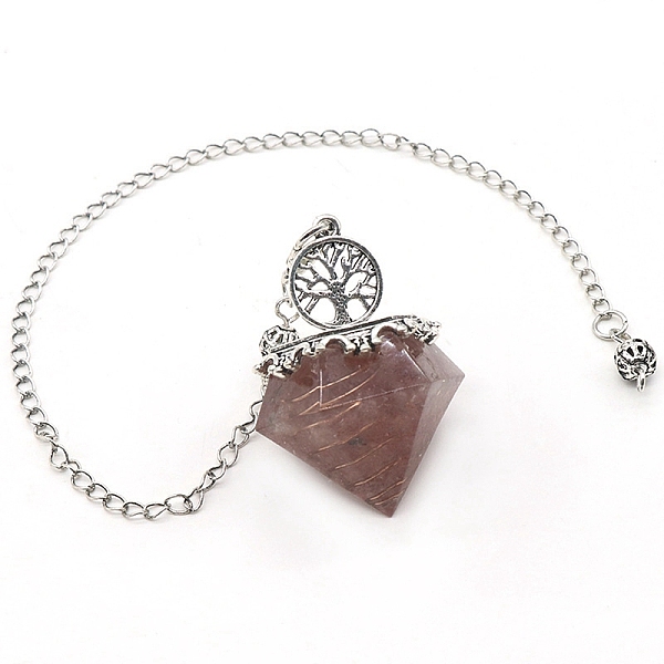 PandaHall Natural Strawberry Quartz Chip & Resin Dowsing Pendulum Big Pendants, with Platinum Plated Metal Tree of Life, Diamond Charm...
PandaHall Natural Strawberry Quartz Chip & Resin Dowsing Pendulum Big Pendants, with Platinum Plated Metal Tree of Life, Diamond Charm...