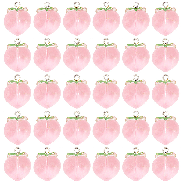 PandaHall Olycraft 30Pcs Transparent Resin Pendants, Peach Charm, with Platinum Tone Iron Findings, Pink, 20x17x12.5mm, Hole: 2mm Resin...
PandaHall Olycraft 30Pcs Transparent Resin Pendants, Peach Charm, with Platinum Tone Iron Findings, Pink, 20x17x12.5mm, Hole: 2mm Resin...