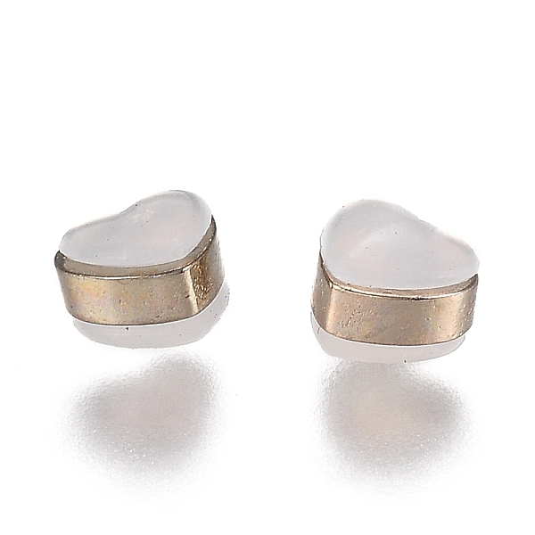 PandaHall Heart Silicone Ear Nuts, Secure Soft Earring Backs, with Brass Findings, Light Gold, 6x6.2x5mm, Hole: 1mm Silicone
PandaHall Heart Silicone Ear Nuts, Secure Soft Earring Backs, with Brass Findings, Light Gold, 6x6.2x5mm, Hole: 1mm Silicone