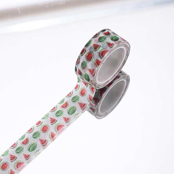 PandaHall DIY Scrapbook Decorative Paper Tapes, Adhesive Tapes, Watermelon, Colorful, 15mm, 5m/roll(5.46yards/roll) Paper
PandaHall DIY Scrapbook Decorative Paper Tapes, Adhesive Tapes, Watermelon, Colorful, 15mm, 5m/roll(5.46yards/roll) Paper