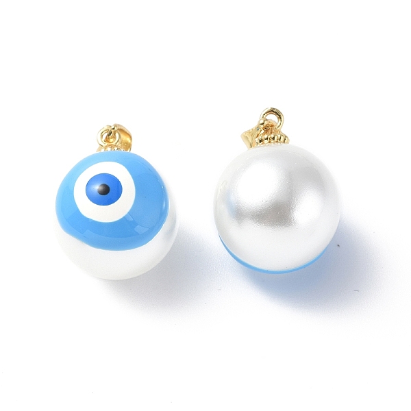 PandaHall Shell Enamel Pendants, with Real 18K Gold Plated Brass Findings, Long-Lasting Plated, Round with Evil Eye Charm, Dodger Blue...
PandaHall Shell Enamel Pendants, with Real 18K Gold Plated Brass Findings, Long-Lasting Plated, Round with Evil Eye Charm, Dodger Blue...