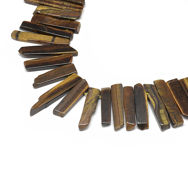 PandaHall Natural Tiger Eye Beads Strands, Top Drilled Beads, Rectangle, 19~67x8~11x4~9mm, Hole: 1mm, about 38~48pcs/strand, 15.7 inch Tiger...
PandaHall Natural Tiger Eye Beads Strands, Top Drilled Beads, Rectangle, 19~67x8~11x4~9mm, Hole: 1mm, about 38~48pcs/strand, 15.7 inch Tiger...