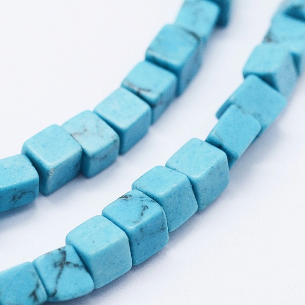 PandaHall Synthetic Turquoise Beads Strands, Dyed, Cube, 4~4.5x4~4.5mm, Hole: 1mm, about 88pcs/strand, 15.9 inch Synthetic Turquoise Cube
PandaHall Synthetic Turquoise Beads Strands, Dyed, Cube, 4~4.5x4~4.5mm, Hole: 1mm, about 88pcs/strand, 15.9 inch Synthetic Turquoise Cube