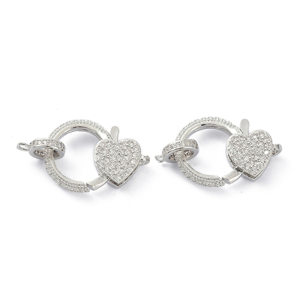 PandaHall Rack Plating Brass Clear Cubic Zirconia Lobster Claw Clasps, with Bail Beads/Tube Bails, Long-Lasting Plated, Heart, Real Platinum...
PandaHall Rack Plating Brass Clear Cubic Zirconia Lobster Claw Clasps, with Bail Beads/Tube Bails, Long-Lasting Plated, Heart, Real Platinum...
